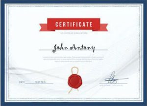 certificate